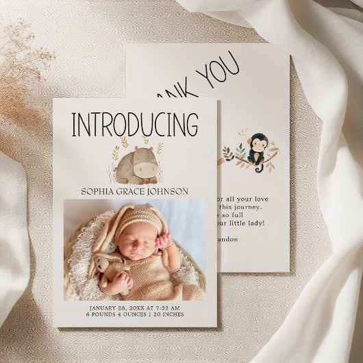 Dierenverblijf Nursery Dieren Baby Aankondiging