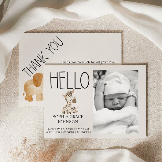 Dierenverblijf Nursery Dieren Baby Aankondiging