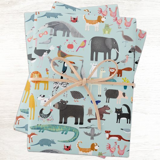 Dierenverzameling Inpakpapier Vel
