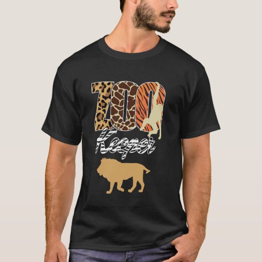 Dierenverzorger Afrikaans Dier Zebra Luipaard Prin T-shirt (Voorkant)