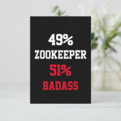 Dierenverzorger Badass Kaart (Staand voorkant)
