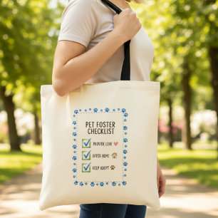 Dierenverzorger Dierenliefhebber Checklist Tote Bag
