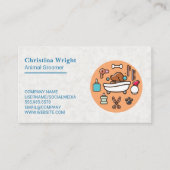 dierenverzorger | Doggie in bad Visitekaartje (Voorkant)