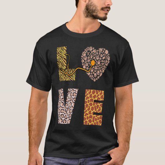 Dierenverzorger Een Wildlife Safari en Dier Of Lov T-shirt (Voorkant)