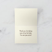 Dierenverzorger Gevouwen Dank u Kaart (Binnen)