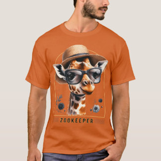 Dierenverzorger Giraffe Safari Zoo Dierenverzorger T-shirt
