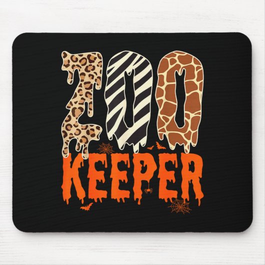 Dierenverzorger Grappige Halloween Kostuum Dierenp Muismat (Voorkant)