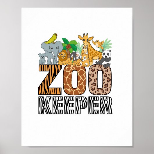 Dierenverzorger Kostuum Zebra Wilde Print Afrikaan (Voorkant)
