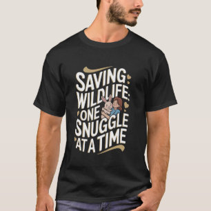 Dierenverzorger Redt Wilde Dieren met één Knuffel T-shirt