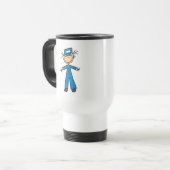 Dierenverzorger Stick Figure Mok (Voorkant links)