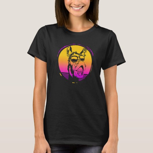 Dierenverzorger Zoöloog Zoölogie Retro Ezel T-shirt (Voorkant)