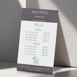 Dierenverzorging ballon hond service prijslijst reclamebord met voetstuk