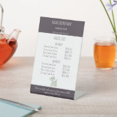 Dierenverzorging ballon hond service prijslijst reclamebord met voetstuk (Insitu)