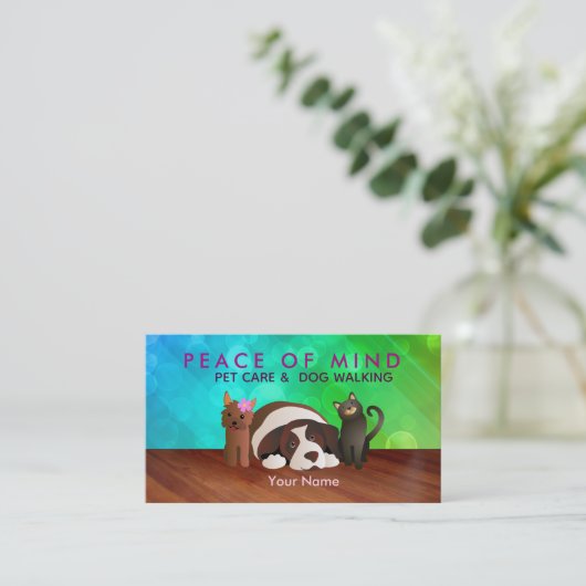 Dierenverzorging en hond-Visitekaartjes Visitekaartje (Staand voorkant)