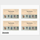 dierenverzorging en hondenverzorging rechthoekige sticker (Vel)