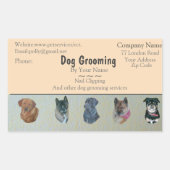 dierenverzorging en hondenverzorging rechthoekige sticker (Voorkant)