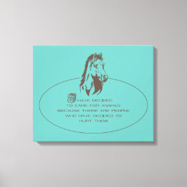 Dierenverzorging - Logo met omloopdoek Canvas Afdruk