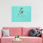 Dierenverzorging - Logo met omloopdoek Canvas Afdruk (Insitu (Woonkamer))