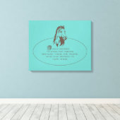 Dierenverzorging - Logo met omloopdoek Canvas Afdruk (Insitu (Houten vloer))