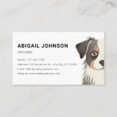 dierenverzorging met Schattige hondenontwerp Visitekaartje (Achterkant)