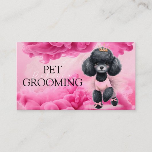 Dierenverzorging Pet Grooming Spa Salon Puppy Visitekaartje (Voorkant)