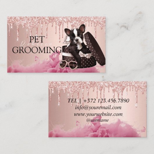Dierenverzorging Pet Grooming Spa Salon Puppy Visitekaartje (Voorkant / Achterkant)