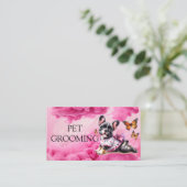 Dierenverzorging Pet Grooming Spa Salon Puppy Visitekaartje (Staand voorkant)