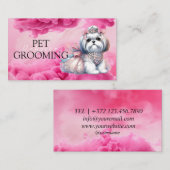 Dierenverzorging Pet Grooming Spa Salon Puppy Visitekaartje (Voorkant / Achterkant)