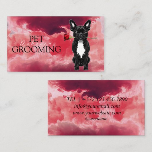 Dierenverzorging Pet Grooming Spa Salon Puppy Visitekaartje (Voorkant / Achterkant)