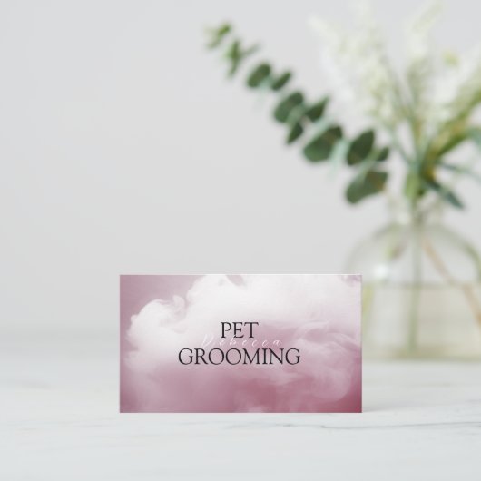Dierenverzorging Pet Grooming Spa Salon Puppy Visitekaartje (Staand voorkant)