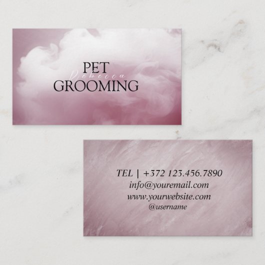 Dierenverzorging Pet Grooming Spa Salon Puppy Visitekaartje (Voorkant / Achterkant)