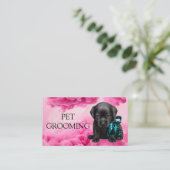 Dierenverzorging Pet Grooming Spa Salon Puppy Visitekaartje (Staand voorkant)