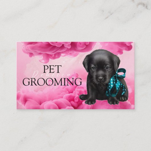 Dierenverzorging Pet Grooming Spa Salon Puppy Visitekaartje (Voorkant)