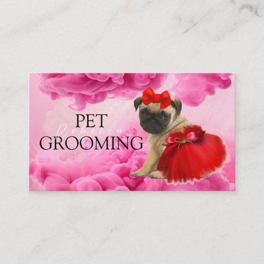 Dierenverzorging Pet Grooming Spa Salon Puppy Visitekaartje (Voorkant)