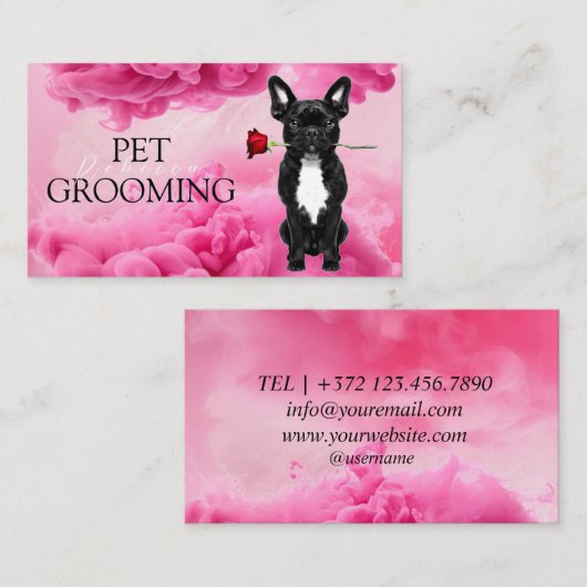 Dierenverzorging Pet Grooming Spa Salon Puppy Visitekaartje (Voorkant / Achterkant)