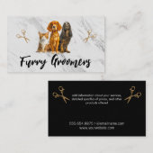 Dierenverzorging | Schaar | Schattigee hondenkat Visitekaartje (Voorkant / Achterkant)