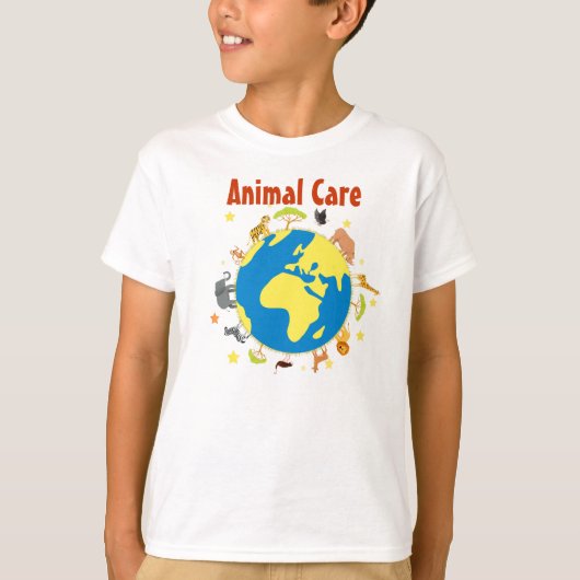 Dierenverzorging T-shirt - Kind (Voorkant)