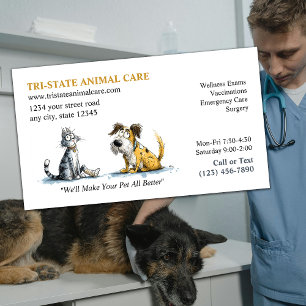 dierenverzorgingskliniek visitekaartje