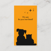 Dierenverzorgingstehuis Sitter Veterinarian visite Visitekaartje (Achterkant)