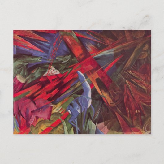 Dierenvesten van Franz Marc, Cubistische kunst Briefkaart (Voorkant)