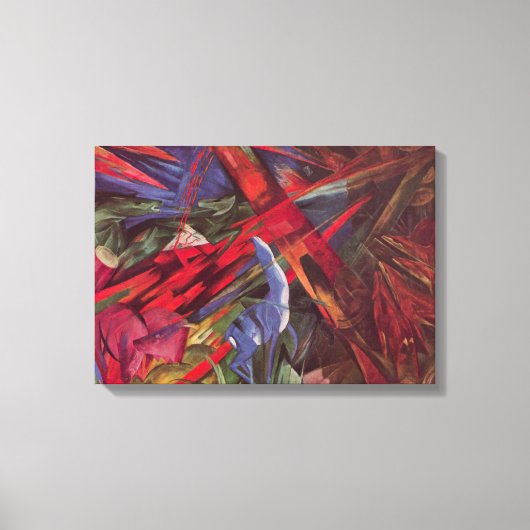 Dierenvesten van Franz Marc,  Cubistische kunst Canvas Afdruk (Voorkant)