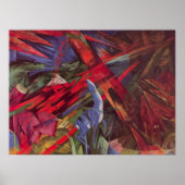 Dierenvesten van Franz Marc,  Cubistische kunst Poster (Voorkant)