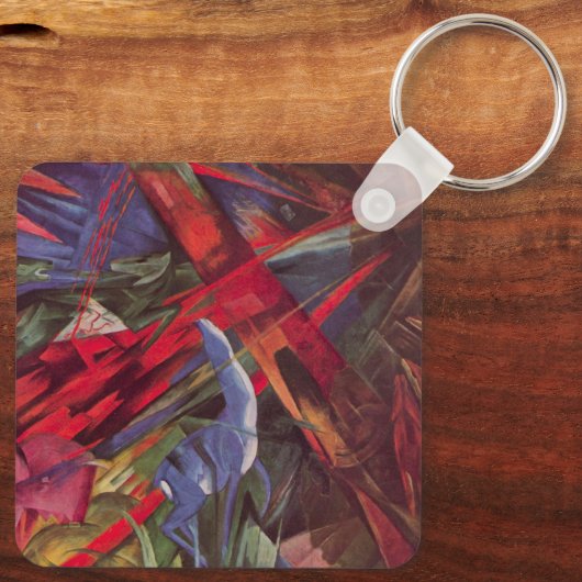 Dierenvesten van Franz Marc,  Cubistische kunst Sleutelhanger (Achterkant)