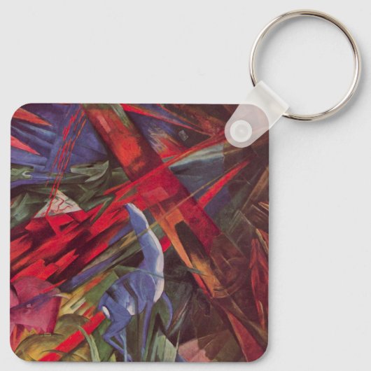 Dierenvesten van Franz Marc,  Cubistische kunst Sleutelhanger (Achterkant)