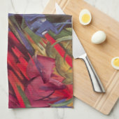 Dierenvesten van Franz Marc, Cubistische kunst Theedoek (Quarter Fold)