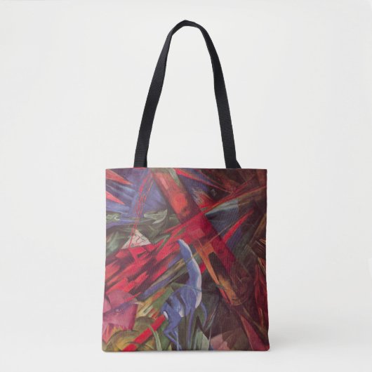 Dierenvesten van Franz Marc, Cubistische kunst Tote Bag (Voorkant)