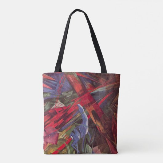 Dierenvesten van Franz Marc, Cubistische kunst Tote Bag (Achterkant)