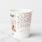 Dierenvesting - Dieren op Birthday Party Banne Papieren Bekers (Achterkant)