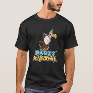 Dierenvezel Grafische verjaardag T-shirt