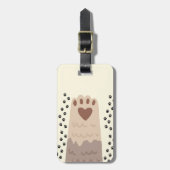 dierenvoetafdruk bagagelabel (Voorkant verticaal)